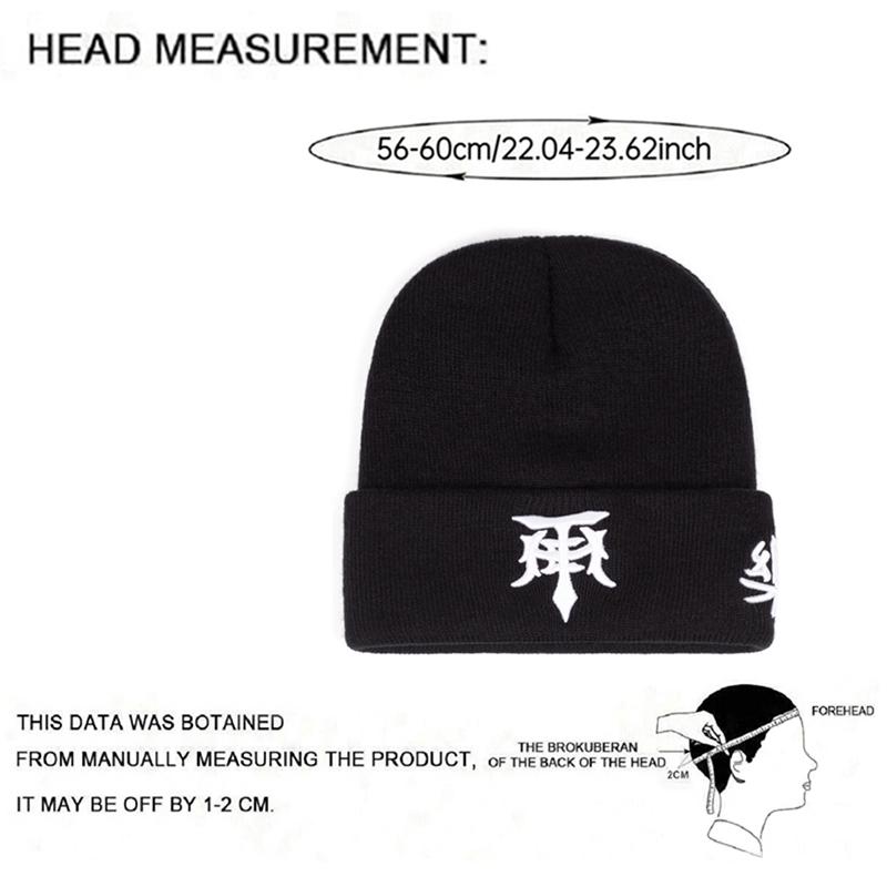2026 New Creative Knitted Hat T Embroidered Street Hip Hop Hat Autumn and Winter Casual Windproof Warm Hat Borderless Hat Unisex