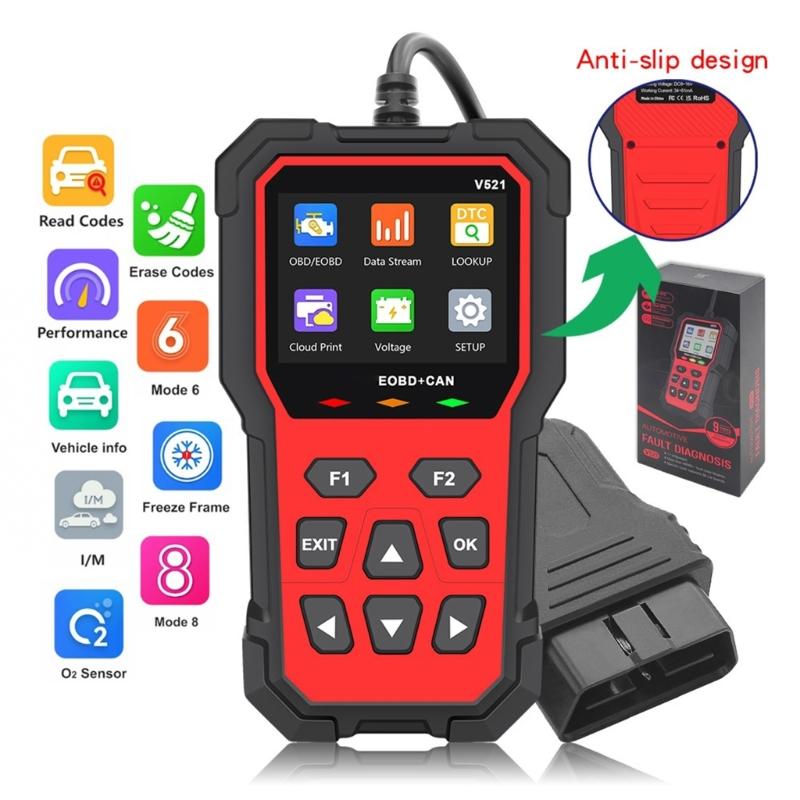 Multifunctional V521 OBD Car Diagnostic Scanner Tester Tool Suitable for Engine Fault Code Reading Quick Error Detection