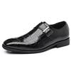 Men'S British Style Buckle Crocodile Grain Leather Shoes Men Slip-On Casual Business Shoes Mens Dress Office Wedding Flats