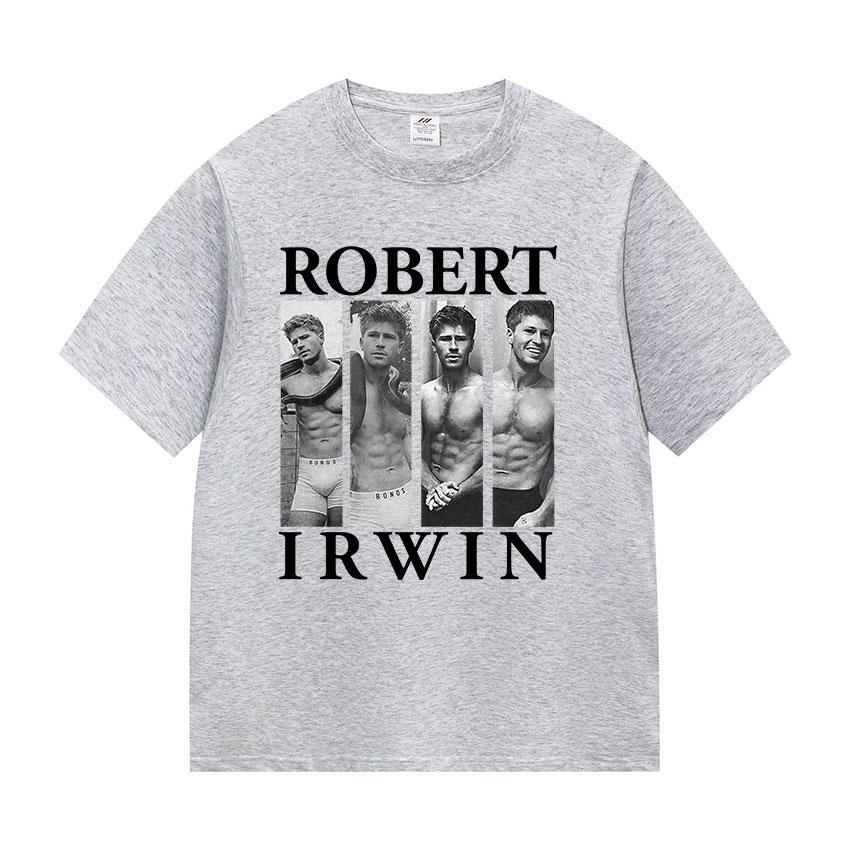 Klassisches Robert Irwin Wildlife Zoo Grafik T-Shirt Herren Vintage Mode Kurzarm T-Shirts Mann 100% Baumwolle T-Shirt Streetwear