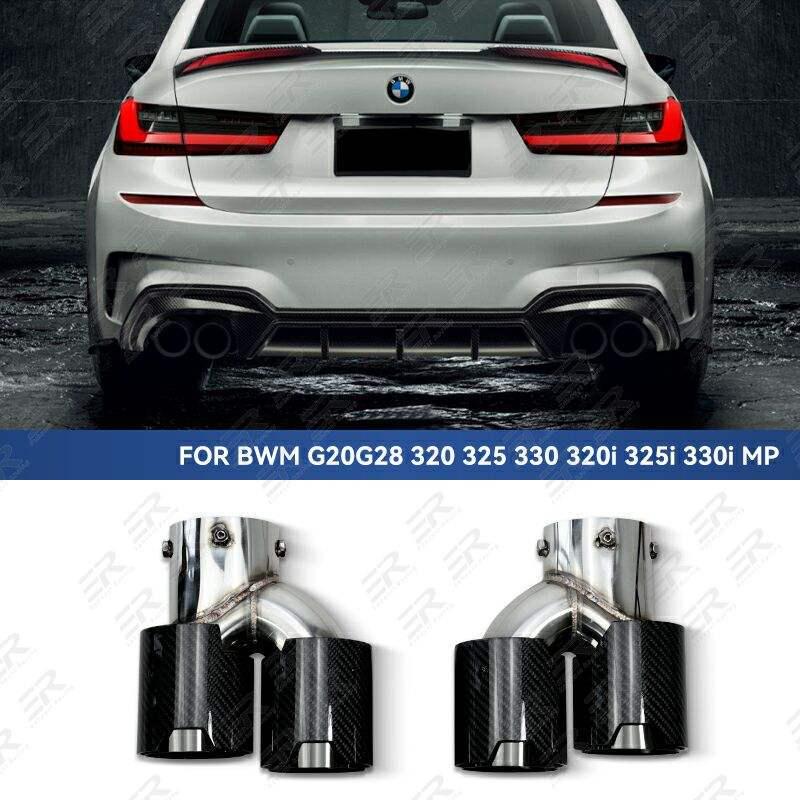 Carbon Fiber Tailpipe Tips for 19-22 BMW G20 G28 M240i M340i M440i