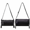 Elegant Rhombus Crossbody Bag Plaid Cylinder Bag Casual Nylon Shoulder Bag  Girls