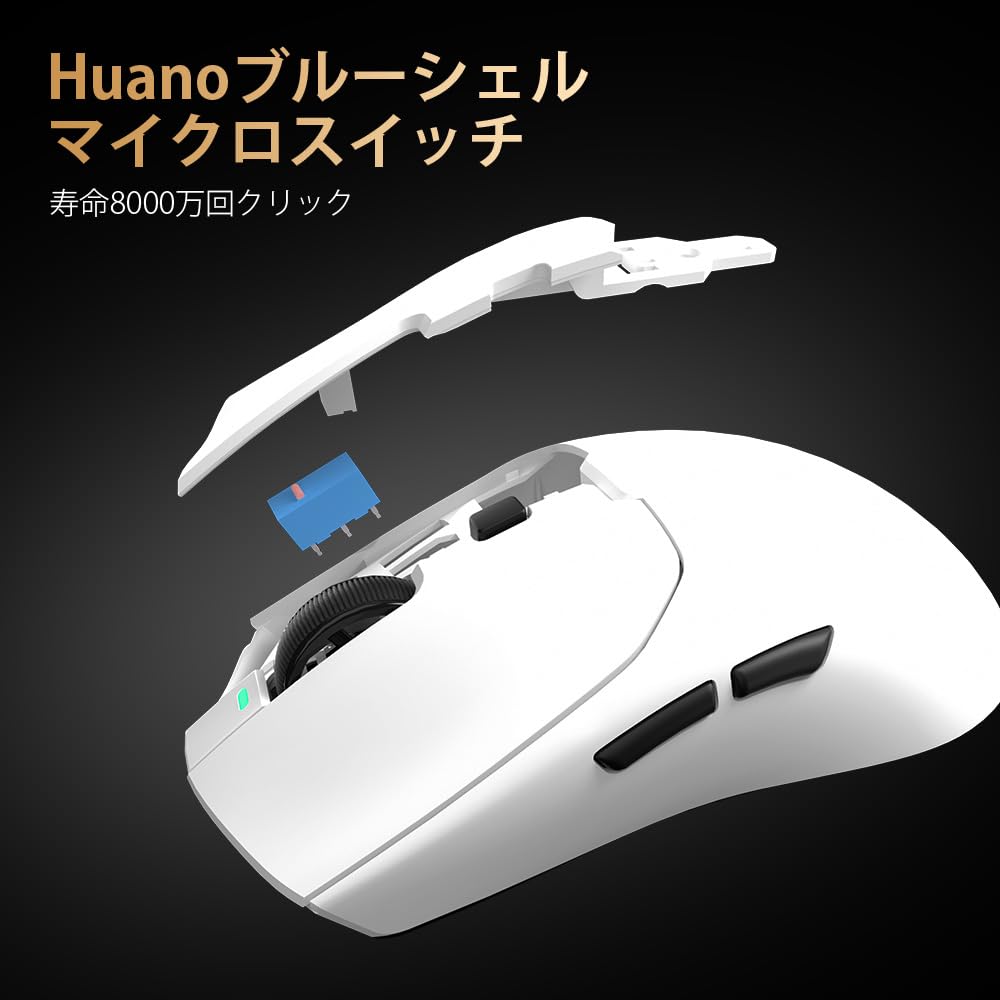 DELUX M700PRO Wireless Gaming Lightweight PAW3395 Sensor 26000 80 Million 90 Hours of 1000Hz Polling Rate Mouse, 59g, DPI, Clicks, Life, Dual-Mode