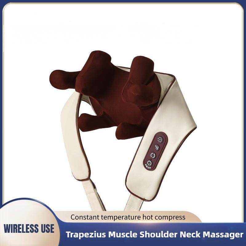 Multifunctional Cervical Trapezius Muscle Kneading Electric Massage Shawl Portable Eight Head Shoulder Neck Massager