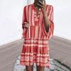 Wunsch Digitaldruck gestreiftes Kleid vier Farben acht Yards groß