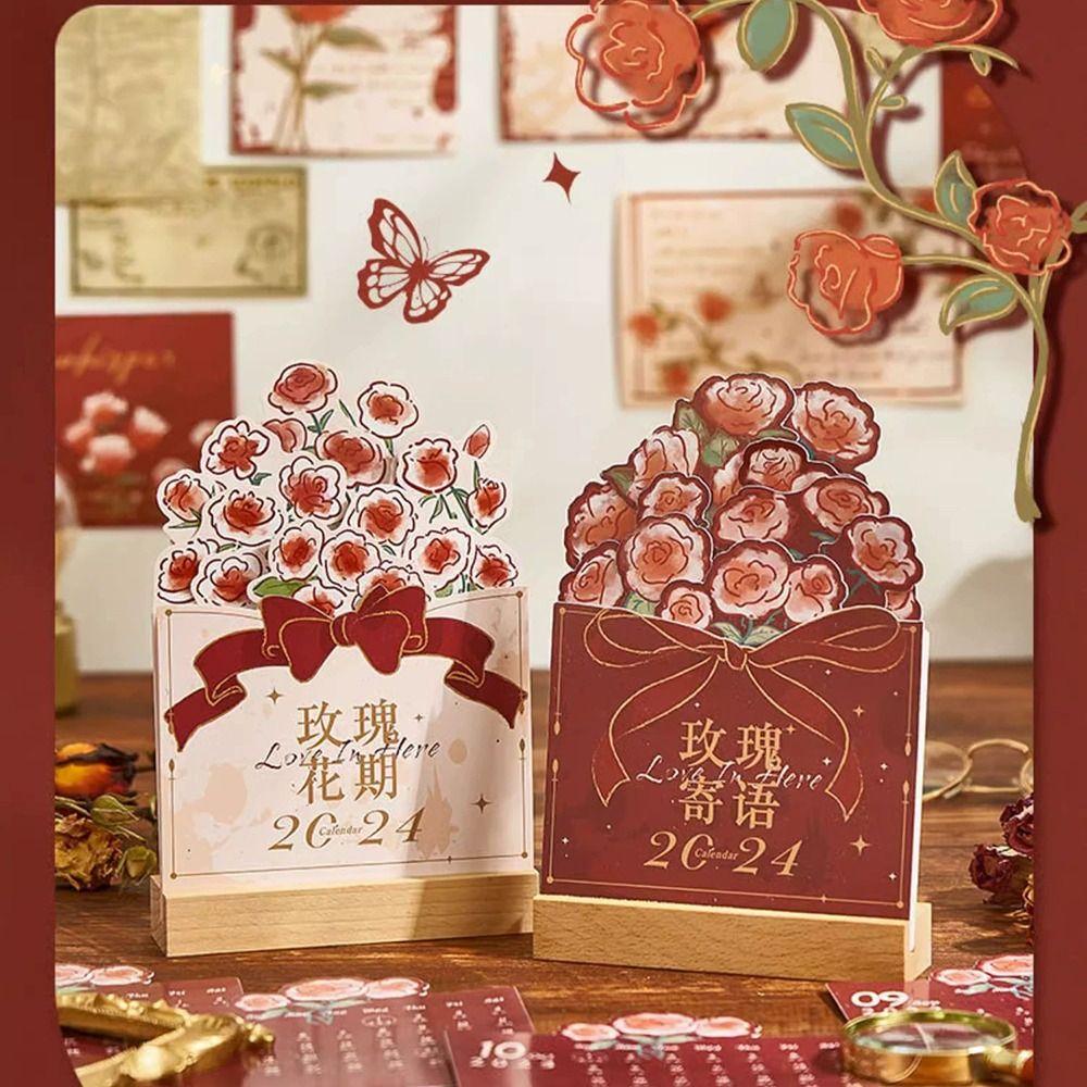 

Съемные настольные календари серии Creative Ornament Flower Новые настольные календари