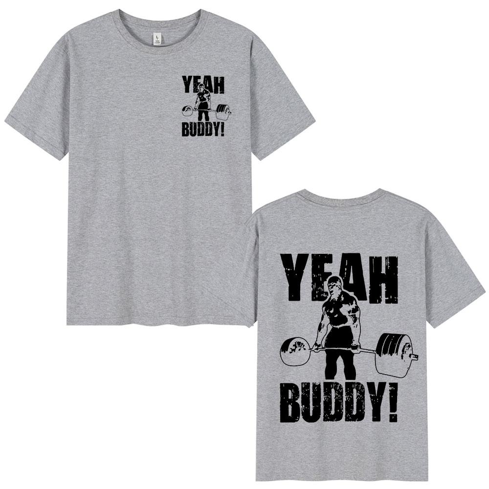 Ronnie Coleman Man T Shirt Yeah Buddy Gym Lightweight Baby Tee Shirt Men Clothing O-Neck Cotton Short Sleeve T-Shirts Streetwear