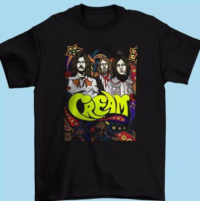 T-shirt Membro Band CREAM Maglietta Nera Uomo Tutte le Taglie S M L 2345XL