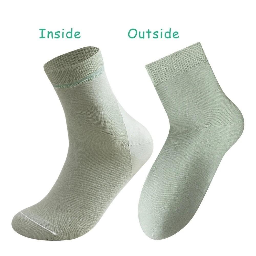 Foot Care Silicone Gel Pad Socks Softening Care Cotton Crew Socks Moisturizing Socks  Indoor зелёный