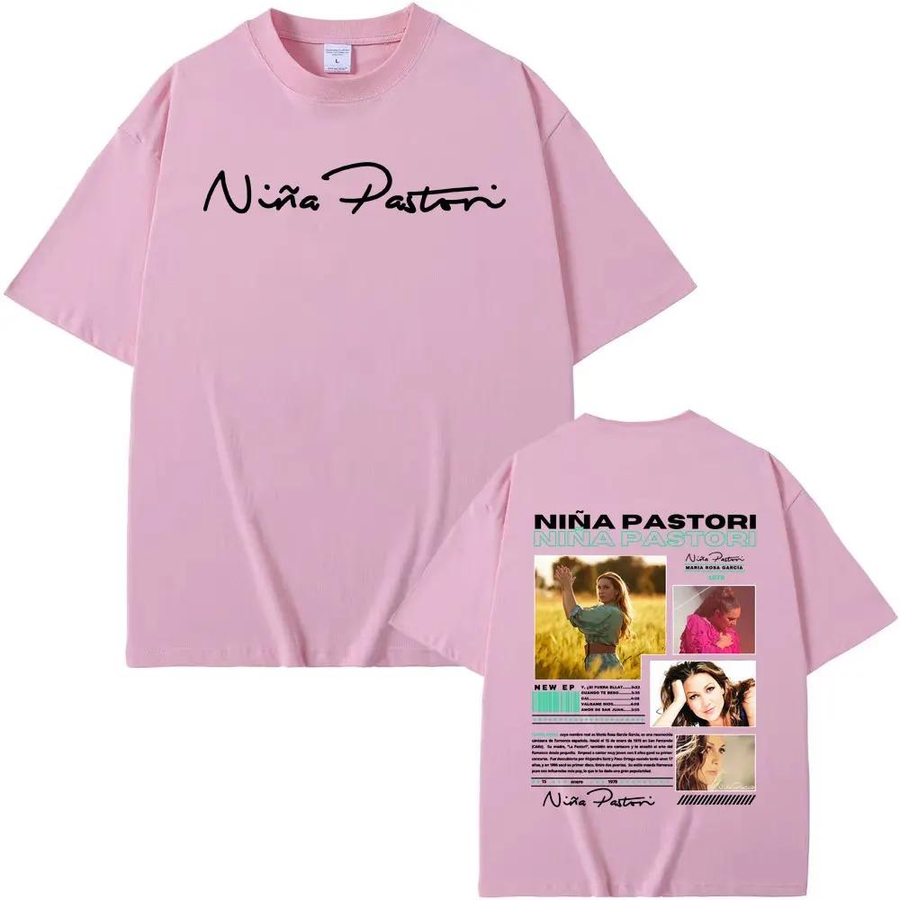 Niña Pastori Singer Album Graphic TShirt  Unisex Casual Crewneck HighQuality Trendy Vintage Tee Top Women And Men Tshirts