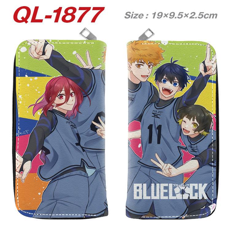 Blue Lock Anime Long Wallet Colorful Zipper Purse Handbag Card Holder Coin Bag Blue Lock Merchandise 1pcs