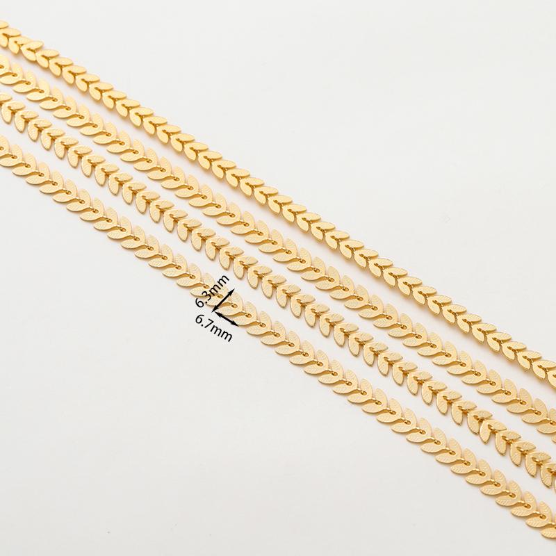 1Meterlot 14K 18K Gold Plated Brass Metal Round Link Cable Chains Diy Jewelry Making Chain For Needlework Jewelry Accessories