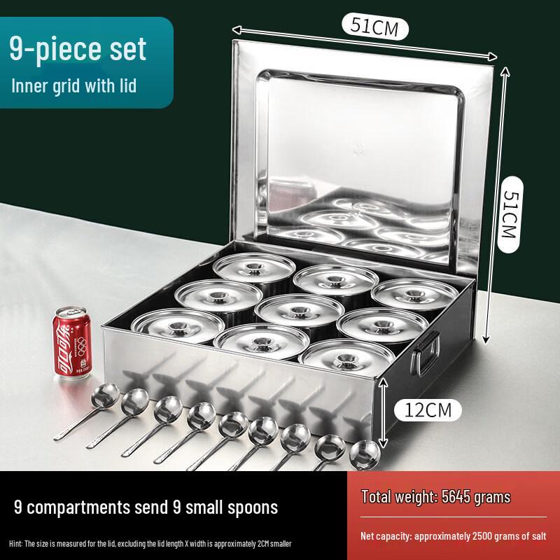 Stainless Steel Seasoning Organizer with Lid