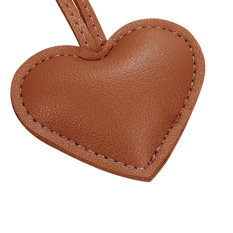 [tonecraft] heart bag charm simple orthodox Popularity Fashionable cute microfiber leather Puni Puni (camel)