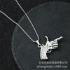 Finger Pistol Necklace Trendy Versatile Hip Hop Men'S Long Sweater Sweater Chain Accessories