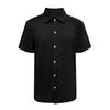 Men's Summer Solid Color Lapel Short-Sleeved Shirt Men's Casual Fashion Short-Sleeved Shirt