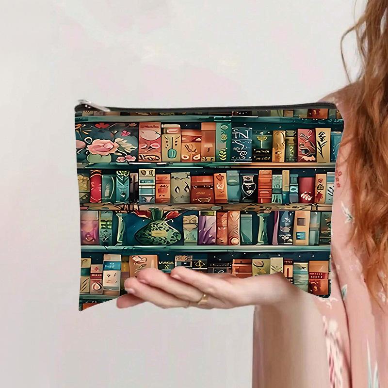 Принтованная подарочная косметичка мультяшное животное женский клатч для улицы портативная на молнии сумка для умывания канцтовары холщовый пенал sf-350 разноцветный