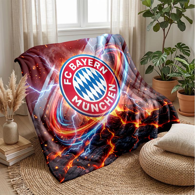 Bayern Munich Theme Blanket Soft Flannel Blanket Plush Throw Blanket Cozy Sofa Bed Blanket for Home Decor