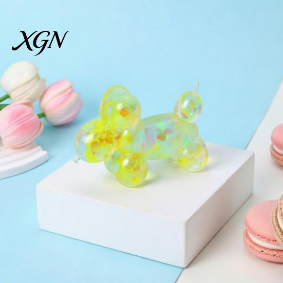 Soft Rubber Toy Squeeze Silicone Balloon Dog Shape Stress Relief Non-toxic Slow Rebound Portable Fidget for Kids And