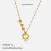Gold Titanium Steel Necklace Light Luxury Premium Sense Necklace Jewelry Women's Non-Fading Clavicle Chain Stainless Steel Sweater Chain