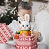 Electric Dancing Rabbit Toy with LED Light Music Toddlers Easter Bunny Walking Toy Boys Girls Tummy Time Interactive Crawling Animal Toy
