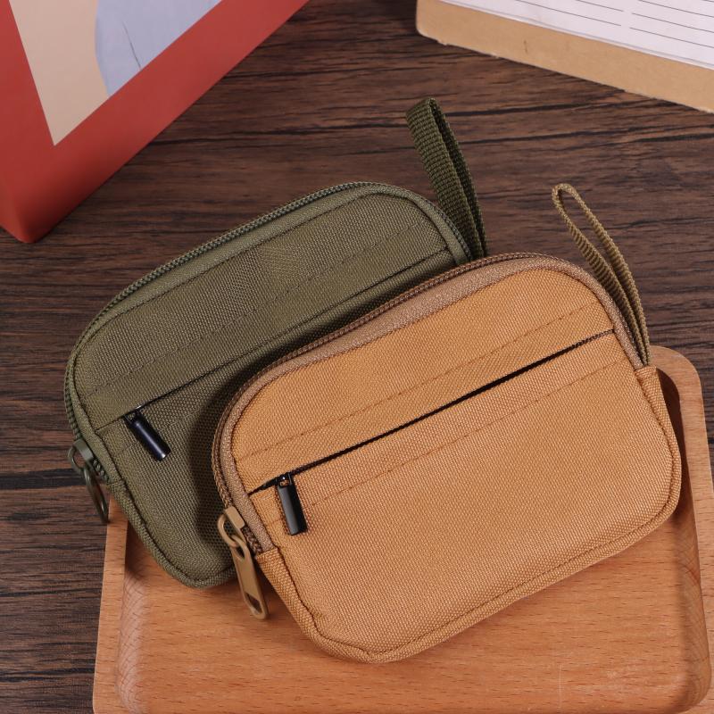 Oxford-stoff Herre Lommebok Ørepropp Oppbevaringsveske Kredittkortholder Etui For Gutter Jenter Reise Bankkort Organiserer Glidelås Myntpung