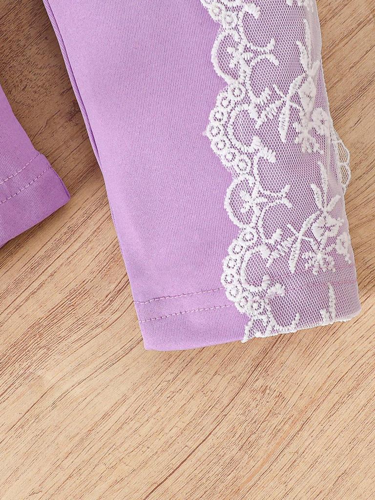 Süßes Kleinkind Mädchen Set Rüschenärmel Oberteil 0-2 Jahre Schleifen Hose 2-teiliges Outfit Neugeborenes Baby Mädchen Kleidung Prinzessin Stil Sommer Frühling