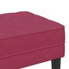 Red Wine Velvet Ottoman with Cushion 113 x 57 x 39 cm