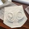Women High Waist Seamless Tummy Control Antibacterial Extended Cotton Crotch Solid Thin Briefs Underwear