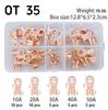 New OT-70/80 Copper Open-end Lug Terminal 3-100A Boxed Wire Crimp Fittings
