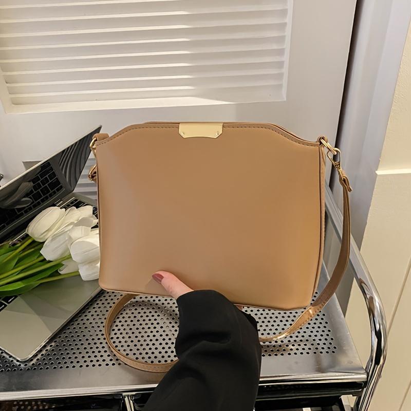 Fashion Crossbody Tote Bag Simple Vegan Shoulder Bag Women'S Casual Handbag For Commute