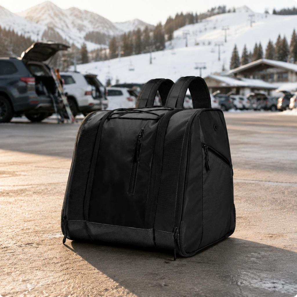 Waterproof Ski and Snowboard Gear Backpack Structured with Ski-Boot