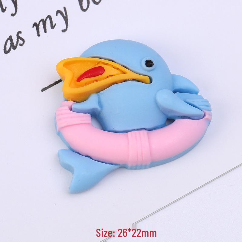 Popular Cartoon Ocean Series DIY Resin Ornaments for Phone Cases & Keychains
