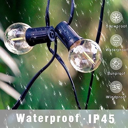 Weskjer Ampoules De Remplacement G40, 25 PCS E12 Ampoules En Verre Ampoules Globe G40 7W Globe Ampoule Extérieure Résistance À Lea