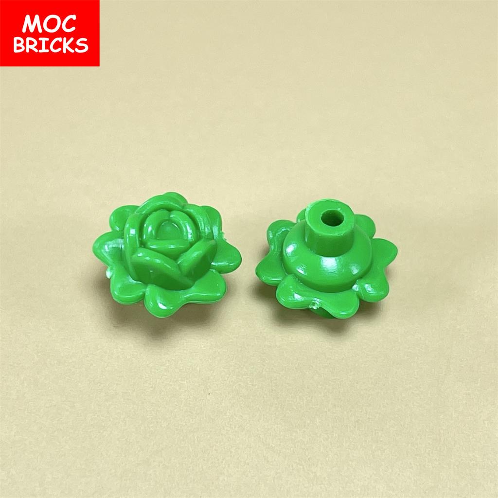 28pcs\lot MOC Bricks Flower Rose with Pin Fit with 93081c Friends Accessories Building Blocks Toys Kids Gifts