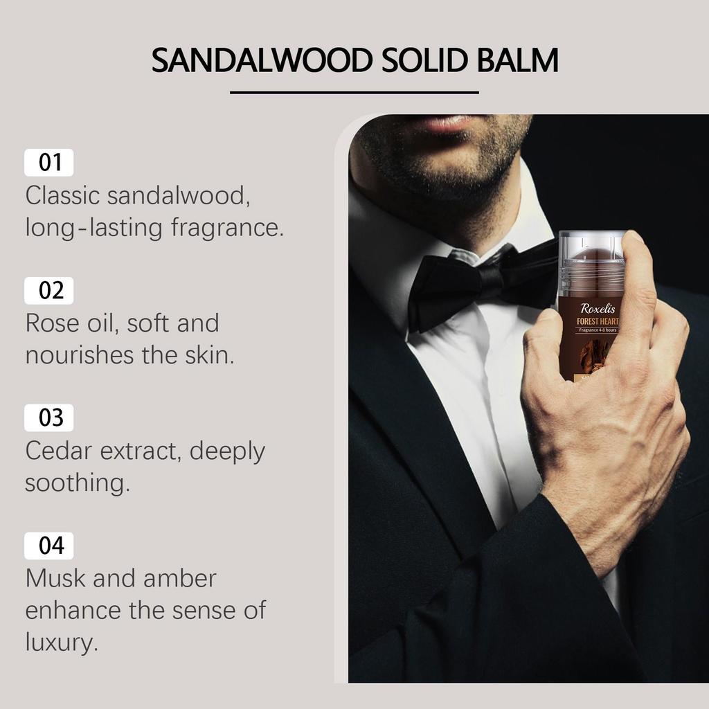 Sandelholz Festparfüm Natürliches Leichtes Parfüm Erfrischend Und Langanhaltend Täglicher Dating-Charme Tragbares Festparfüm
