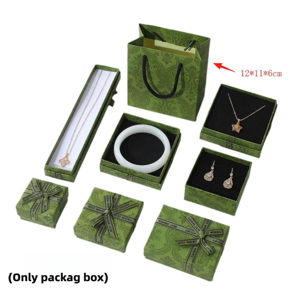 Matcha Green Gift Box Bow Ring Box Fashion Necklace Packaging Box  Luxury Packaging