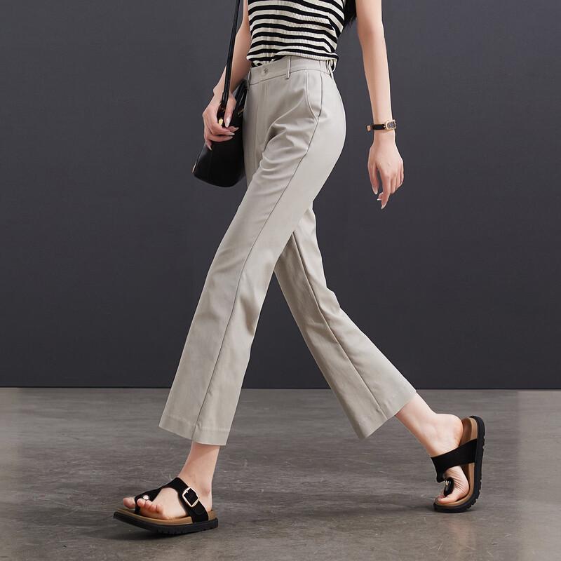 SOFSIL Women's 2026 Summer Cotton Blend Cropped Flare Pants