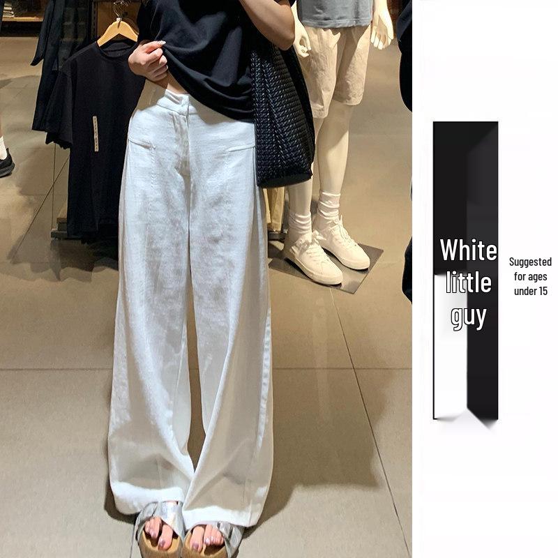Women's High Waist Loose Wide-Leg Cotton Linen Pants - Spring/Autumn 2026