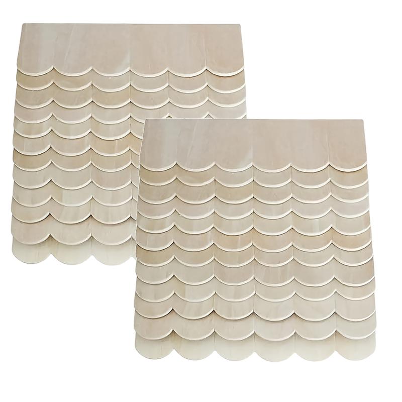 

2025 Trend 24 Miniature Wooden Tiles For Dollhouse Roofing, DIY Accessories, Ideal For Christmas And Halloween
