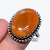 Carnelian Gemstone Handmade 925 Sterling Silver Jewelry Ring 9 SU-10028