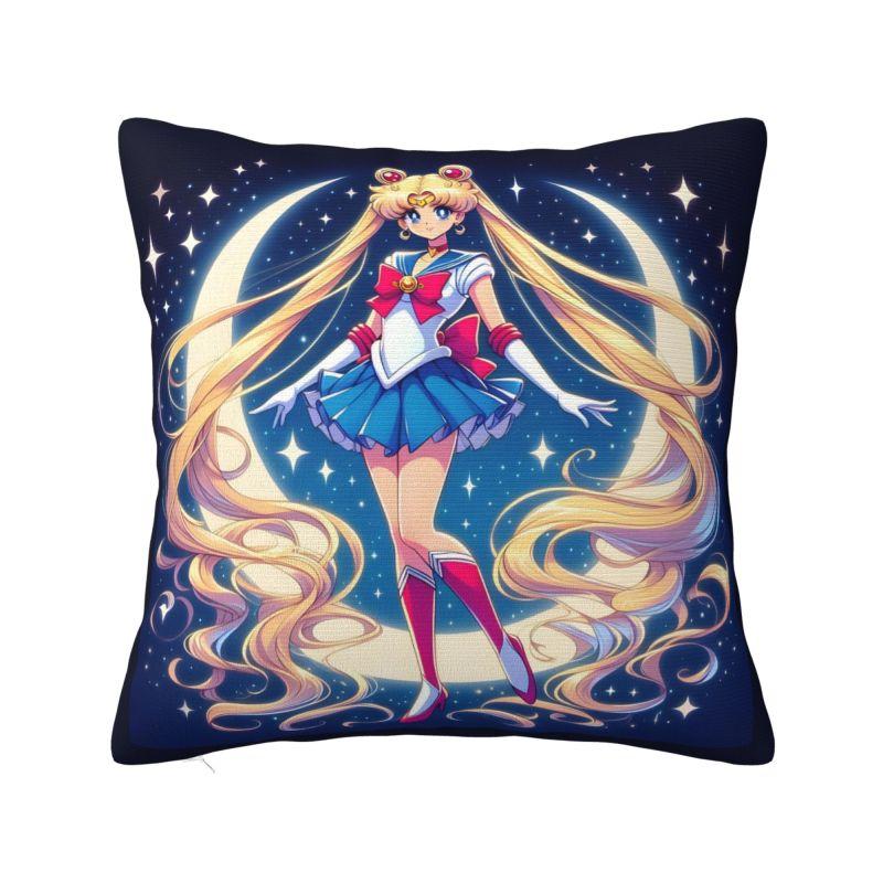 Custom Luxury Sailors Moon Cartoon Cushion Cover Soft Luna Cartoons Throw Pillow Case