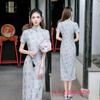 Nuovo cheongsam da ragazza in cotone e lino a vita migliorato in stile cinese 1011 Xia Xin temperamento elegante stile nazionale gentile abbigliamento quotidiano letterario