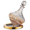 Crystal Glass Rotating Red Wine Decanter with Lid