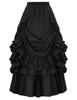 Brown Ruffled High Waisted Long Victorian Skirt Steampunk Skirts Womens Party Wear Gothic Vintage Clothes Medieval Costume Sexy