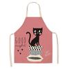Nordic Cat Linen-Like Sleeveless Kitchen Apron