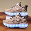 Scarpe da ginnastica Binle Bird Luminous con rotelle per bambini: Scarpe da ginnastica sportive removibili a quattro ruote per ragazzi e ragazze