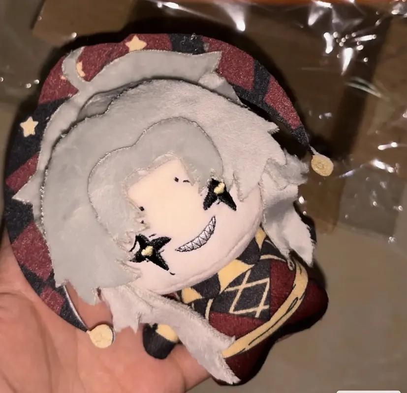 New  10cm Pierrot The Freak Circus Freaks Plush Doll With Sound Cute Anime Peripherals Toy Halloween Christmas Gift