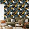 Exotic Leaves and Flowers Wallpaper for Living Room and Bedroom 50x1000