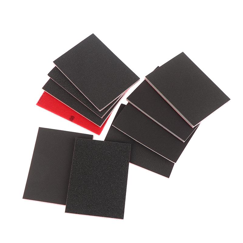 10 stk 75*100 mm Ultrafine Våt/Tørr Slipe svampblokker Assortert Korn 120-3000 Vaskbar Gjenbrukbar For Polering Slipeskiver